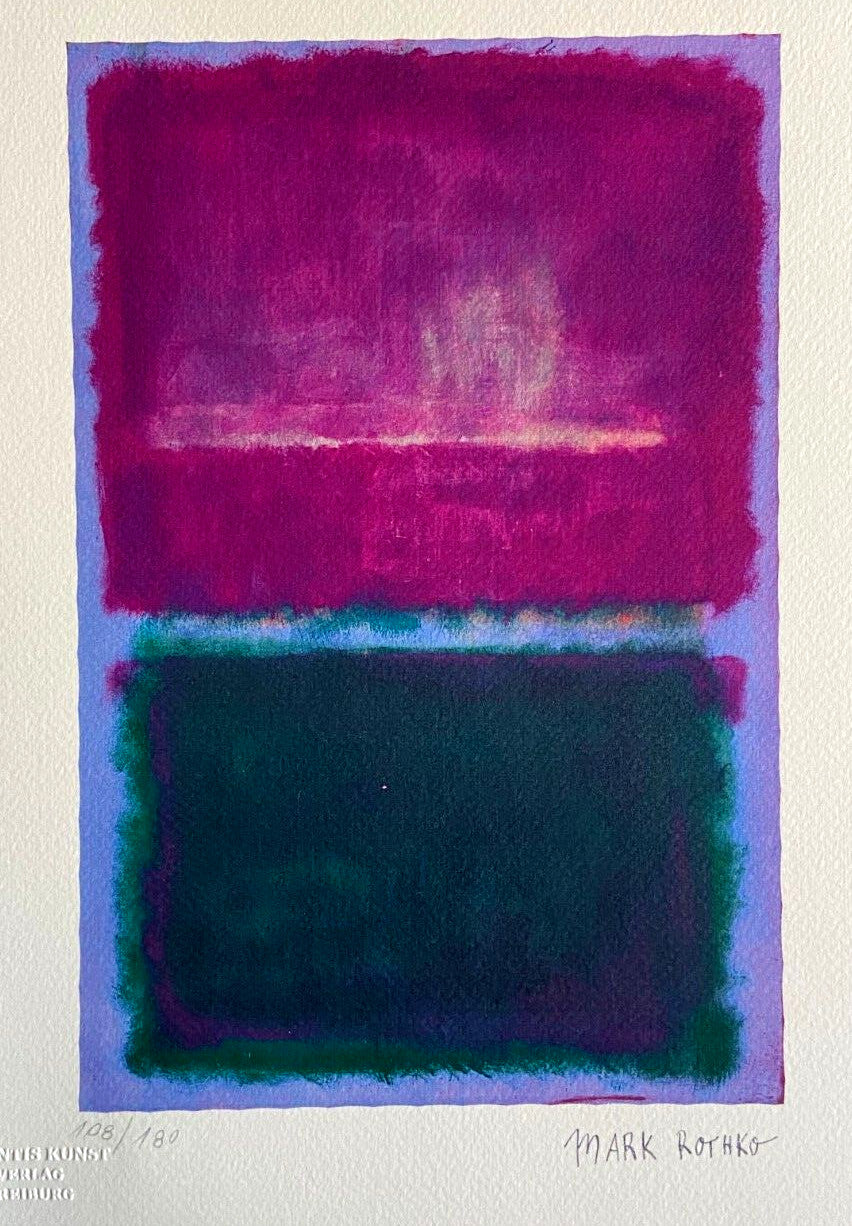 Mark Rothko Lithograph Signed Coa Numbered 180 Copies Stamped