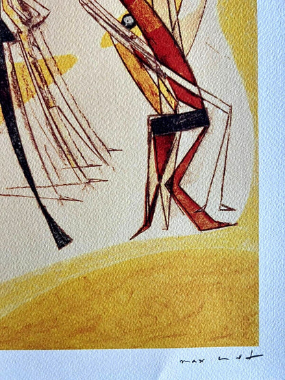 Max Ernst Lithograph Coa Signed Op Hand Numbered In Pencil Crayon