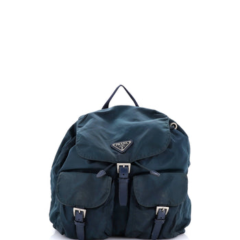 Prada Double Front Pocket Backpack Tessuto Medium