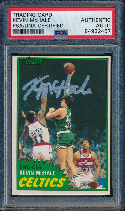 1981-82 Topps #75 Signed/Auto Kevin Mchale Hof Boston Celtics Psa/Dna 179538
