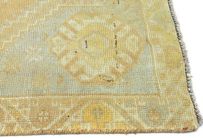 4X9 Ft Vintage Wool Tribal Runner Rug Distressed