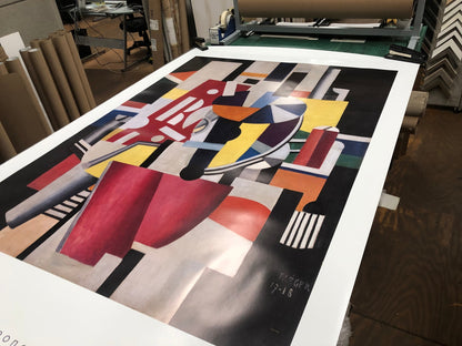 M FERNAND LEGER Composition (The Typographer) 78" x 47.75" Poster 2014 Modernism