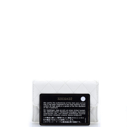Chanel Classic Flap Card Case Quilted Caviar
