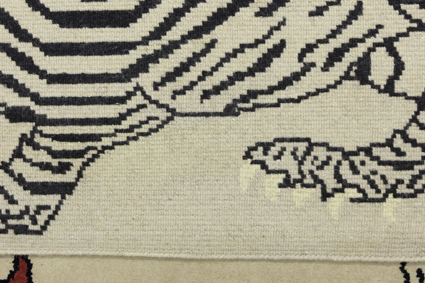 Nepali Tiger Oriental Rug Wool Tribal Modern