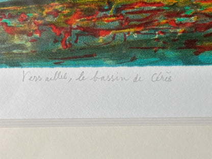 Jean Carzou Lithograph "Versailles, Le Bassin De Crs" 1995 Signed Numbered Coa