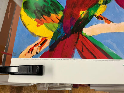 Walasse Ting Parrots " Poster Contemporary