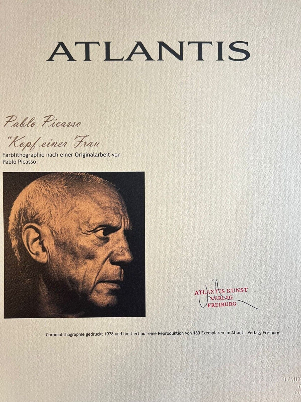 Pablo Picasso - Lithograph Signed Coa - Hand Numbered
