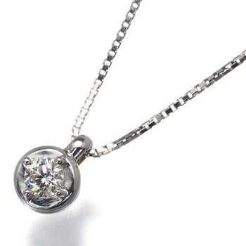 Tasaki Necklace Diamond 0.15Ct 18K 750 White Gold