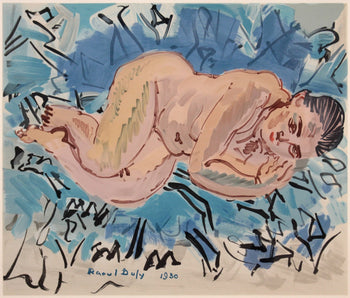 Raoul Dufy -Nu Couche 1969 Lithograph On Arches Paper Woman Signed Framed