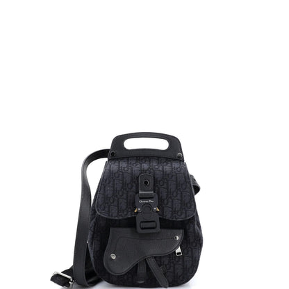 Christian Dior Mini Oblique Canvas Saddle Backpack