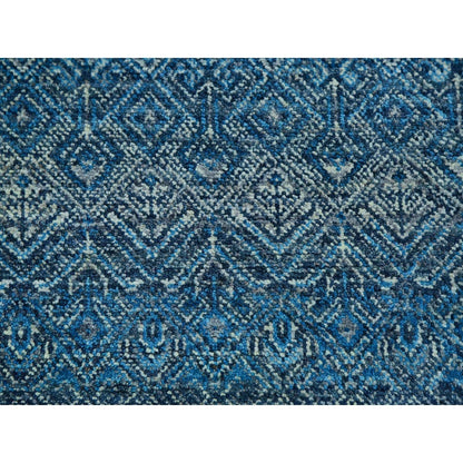 8'X8' Georgian Blue Kohinoor Herrita Design Wool Hand Knotted Round Rug