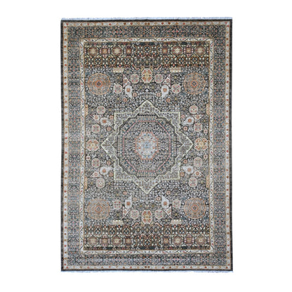 6'1"X9' Brown 14Th Century Mamluk Dynasty Pattern Hand Knotted Wool Rug