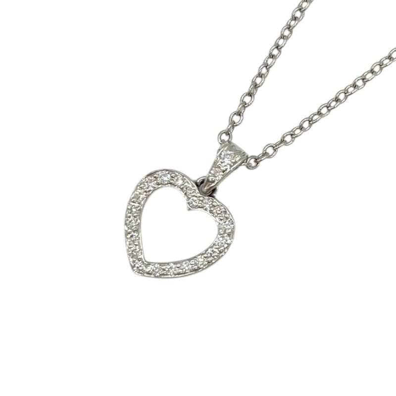 Tiffany & Co. Metro Heart Necklace Pt950 & Diamond