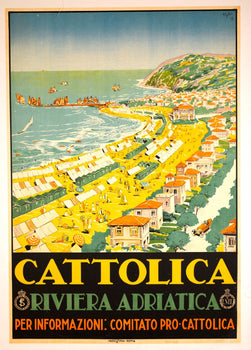 Cattolica Riviera Adriatica Livio Apollini 1926 Original Italian Poster