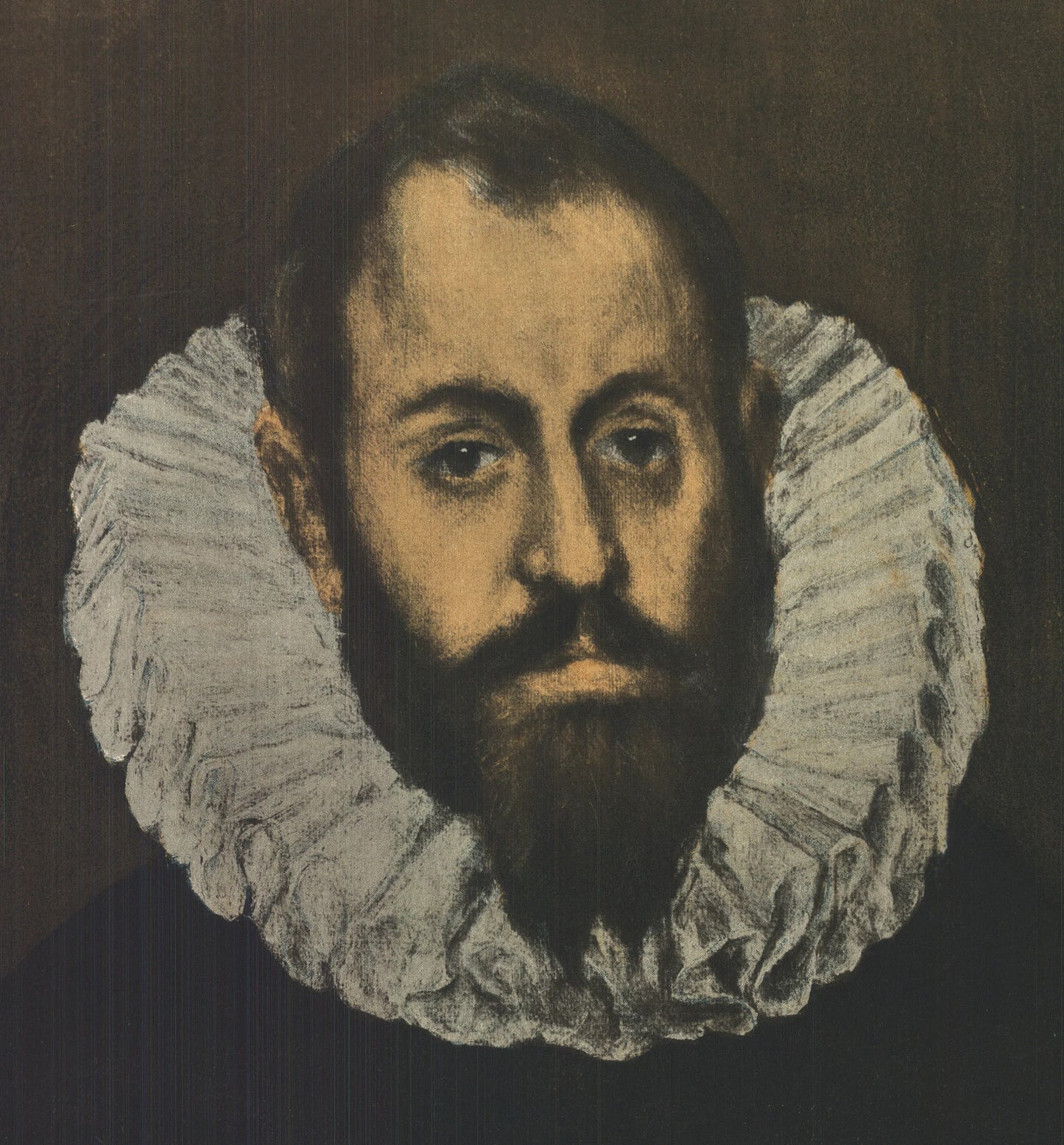 El Greco The Nobleman With His Hand On His Chest " Lithograph