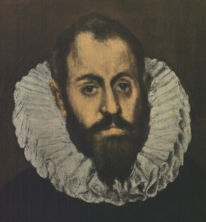 El Greco The Nobleman With His Hand On His Chest " Lithograph