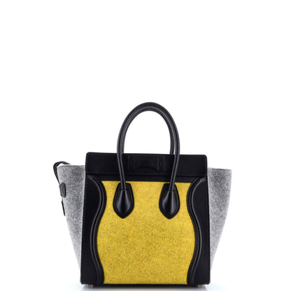 Celine Tricolor Luggage Bag Felt Micro