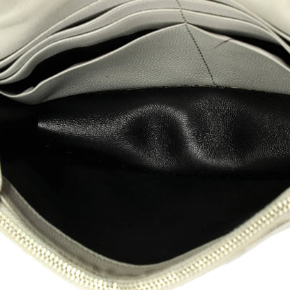 Saint Laurent Classic Monogram Wallet On Chain Matelasse Chevron Leather Small