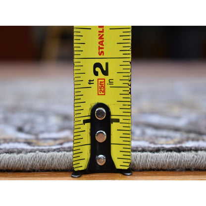 2'6"X22'2" Wool And Silk Mughal Inspired Medallions Design Xl Runner Rug