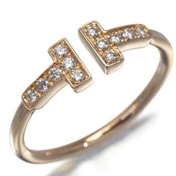Tiffany&Co. Ring Diamond Tiffany T Wire Us6-6.25 18K 750 Rose Gold