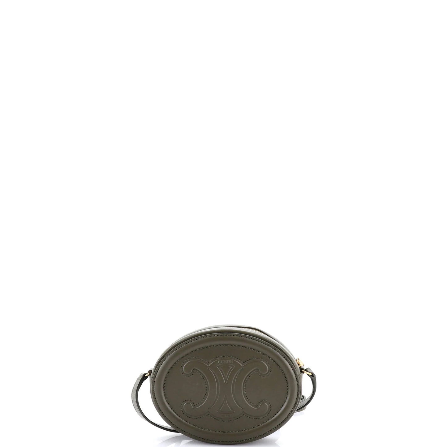 Celine Triomphe Oval Crossbody Bag Leather Mini