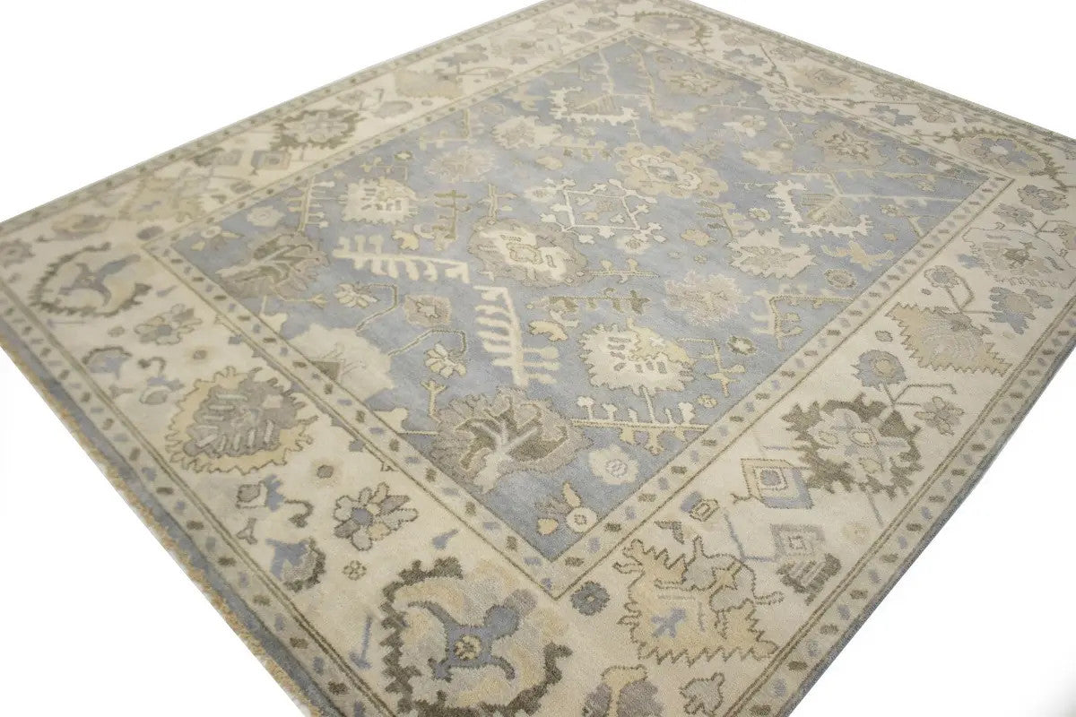 Oriental Muted Handmade Large Decor Floral Carpet Oushak Rug 8'2x9'10 Chobi