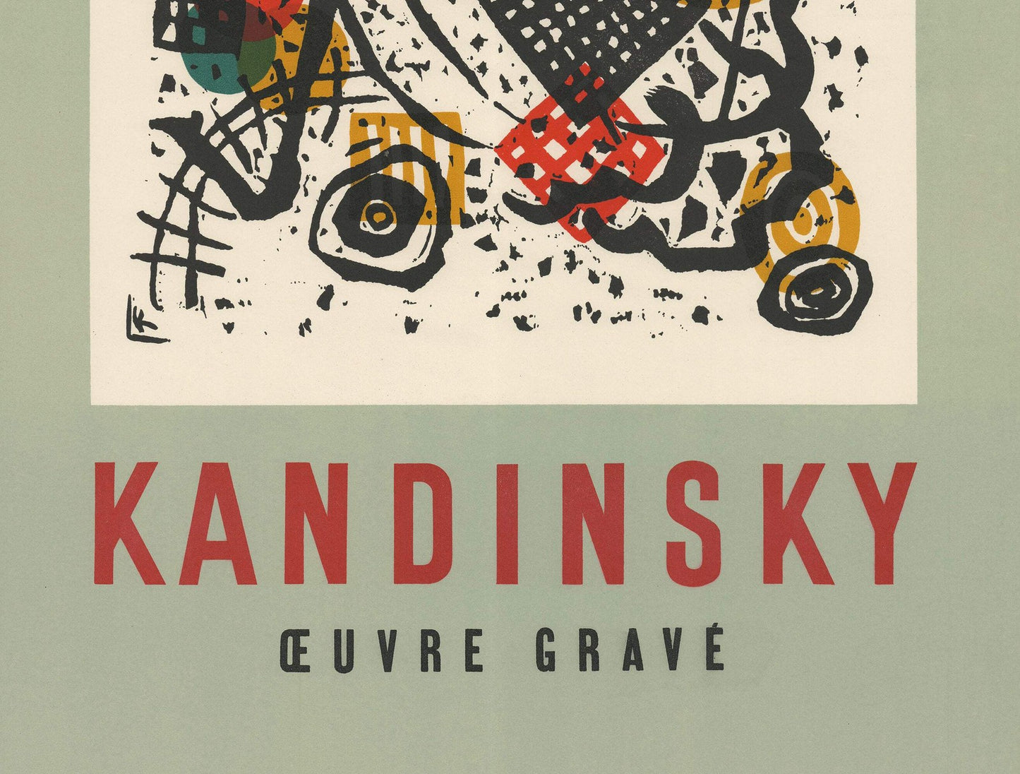 Wassily Kandinsky Engraved Work " Lithograph Expressionism Mult