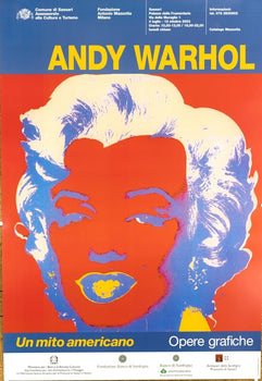 Andy Warholun Mito Americano Marilyn Vintage Pop Art Poster   Italy On Linen