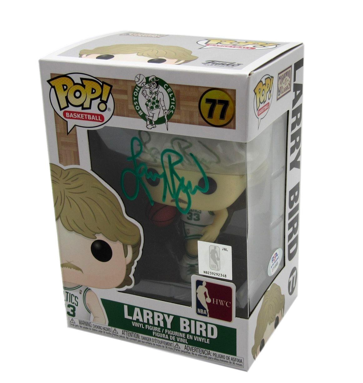 Larry Bird Hof Autographed Funko Pop! Figurine #77 Celtics Psa/Dna 179141