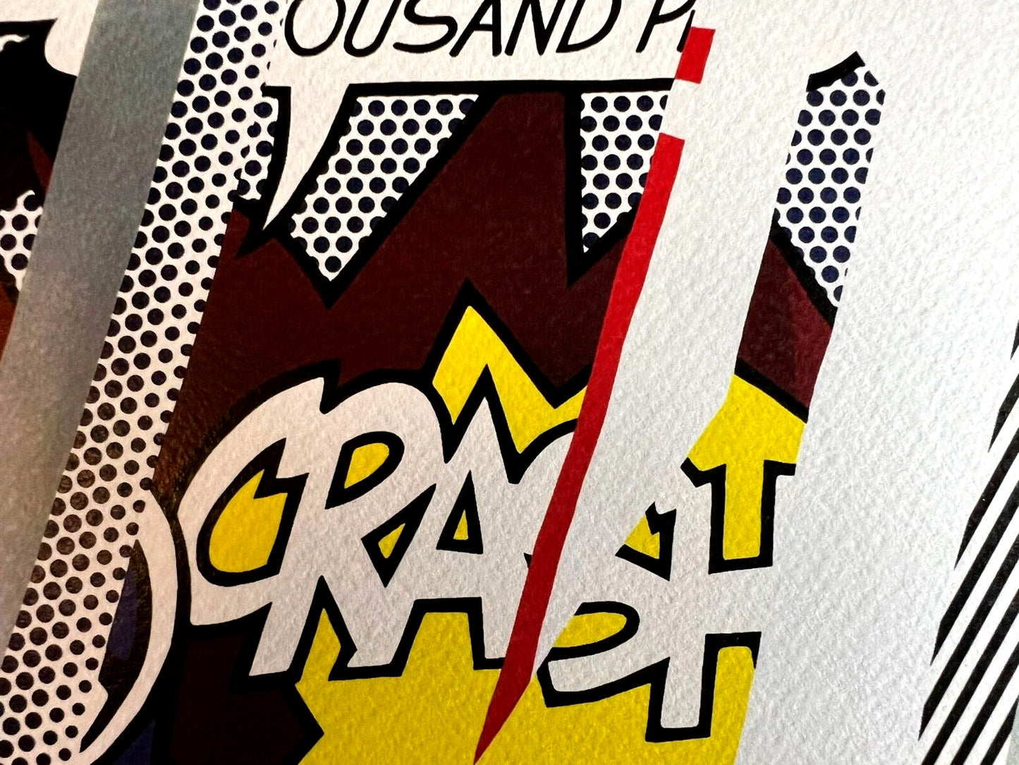 Roy Lichtenstein Lithograph Coa Signed Numbered ''Crash''