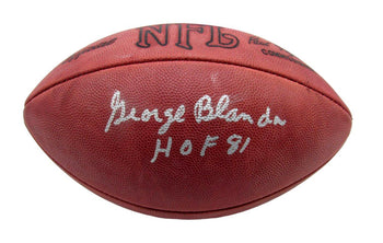 George Blanda Hof Signed/Inscribed Wilson Nfl