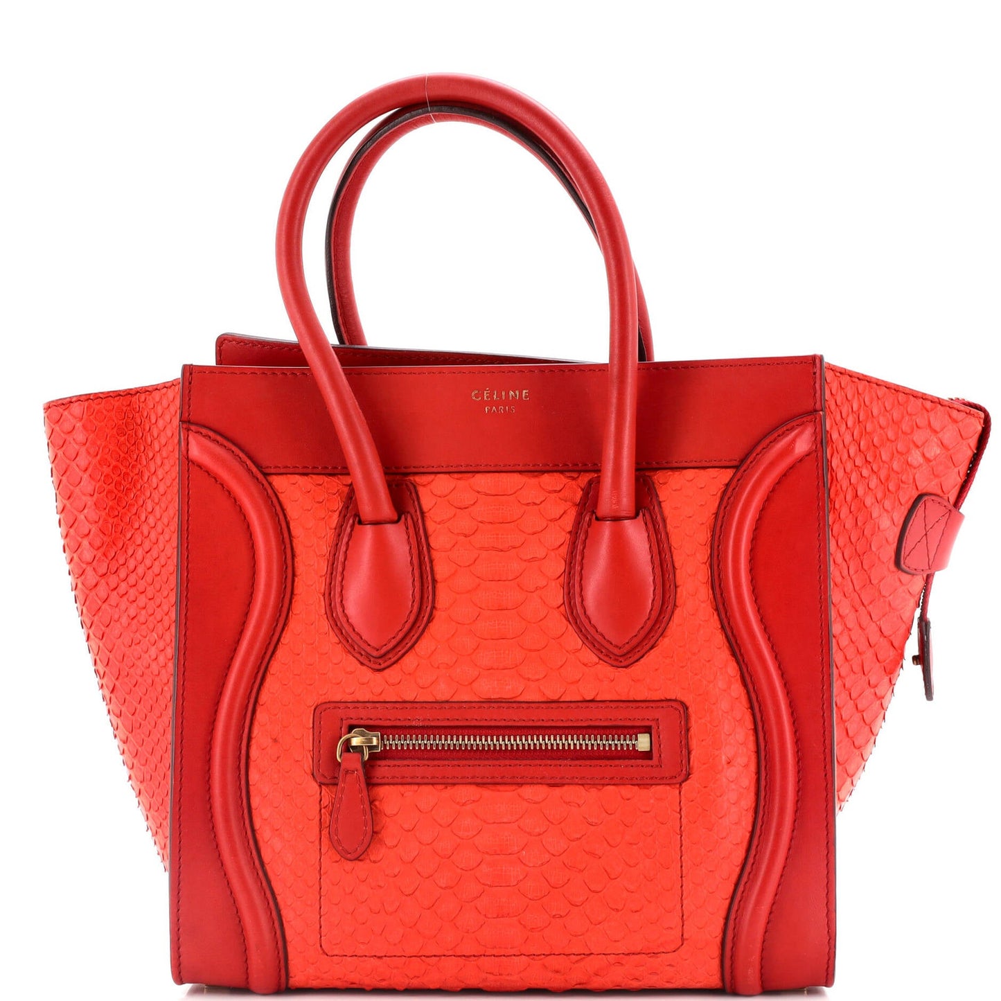 Celine Luggage Bag Python Micro