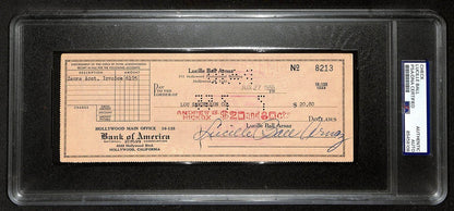 Lucile Ball Arnaz "I Love Lucy" Signed/Auto 1955