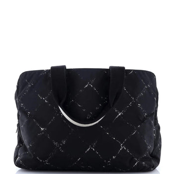 Chanel Travel Line Boston Bag Printed Nylon Medium