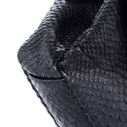 Saint Laurent Classic Monogram College Bag Python Embossed Leather Medium