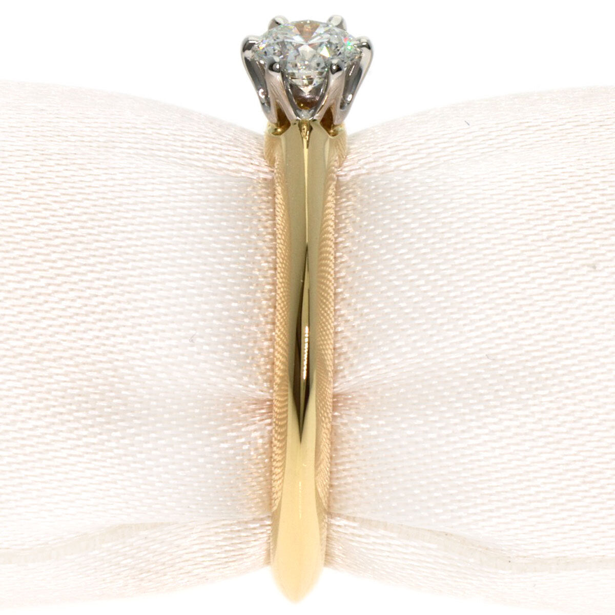 Tiffany&Co.   Ring Solitaire Diamond K18 Yellow