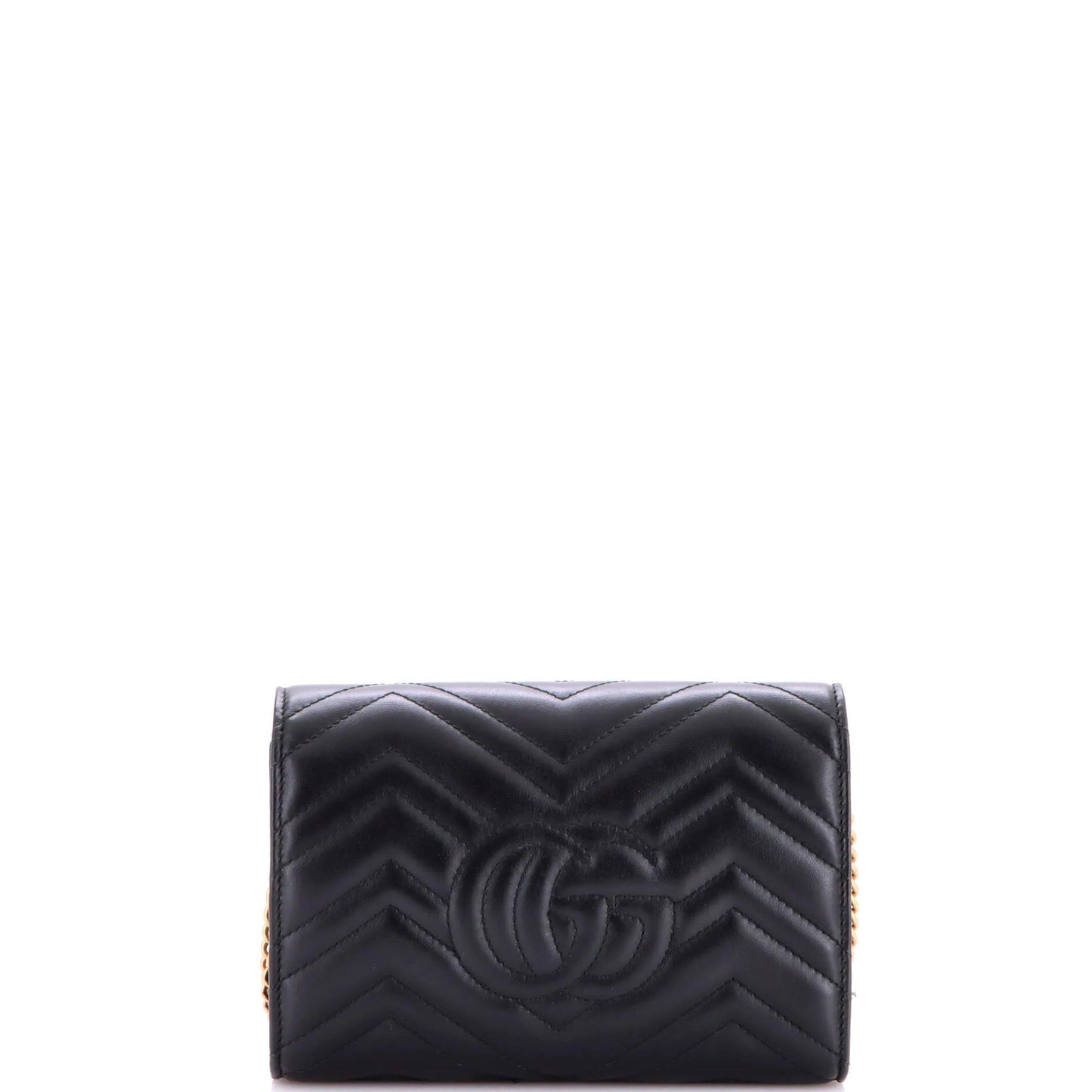 Gucci Gg Marmont Chain Wallet Matelasse Leather Mini