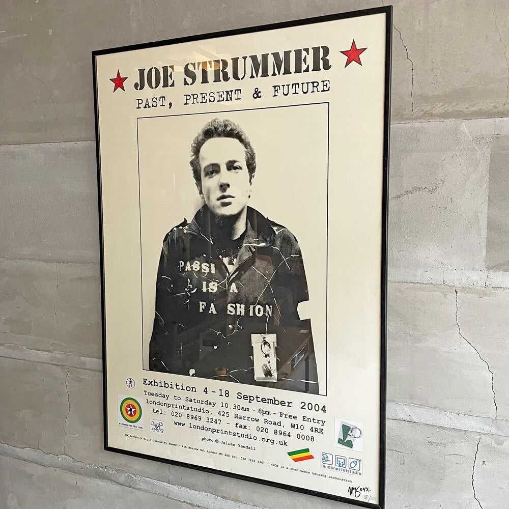 Present and Future" Original Poster with Edition Number 2004 - Joe Strummer "Past