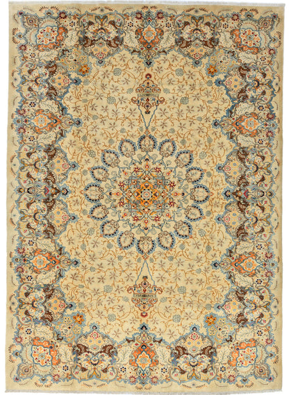 Handmade Semi-Antique Oriental Rug Beige