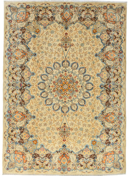 Handmade Semi-Antique Oriental Rug Beige