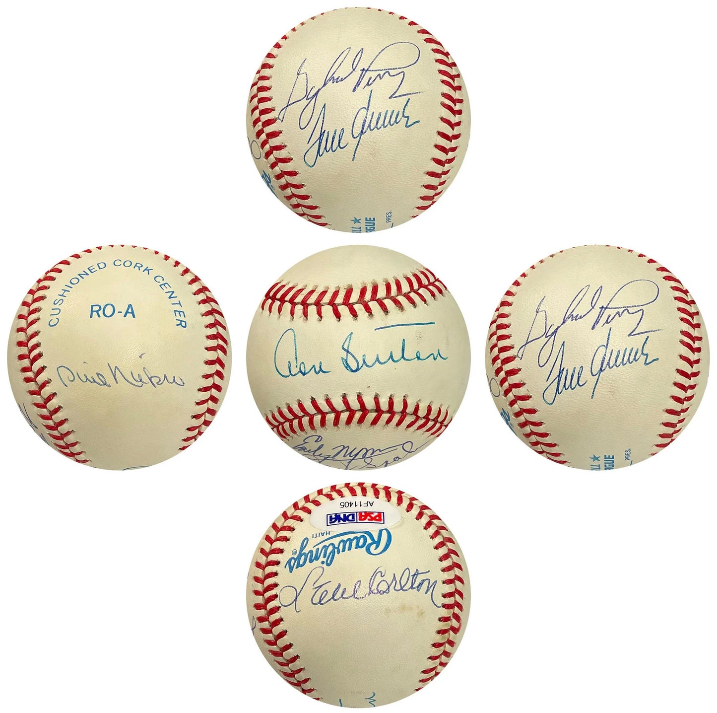 300 Win Club Autographed Baseball (Psa)
