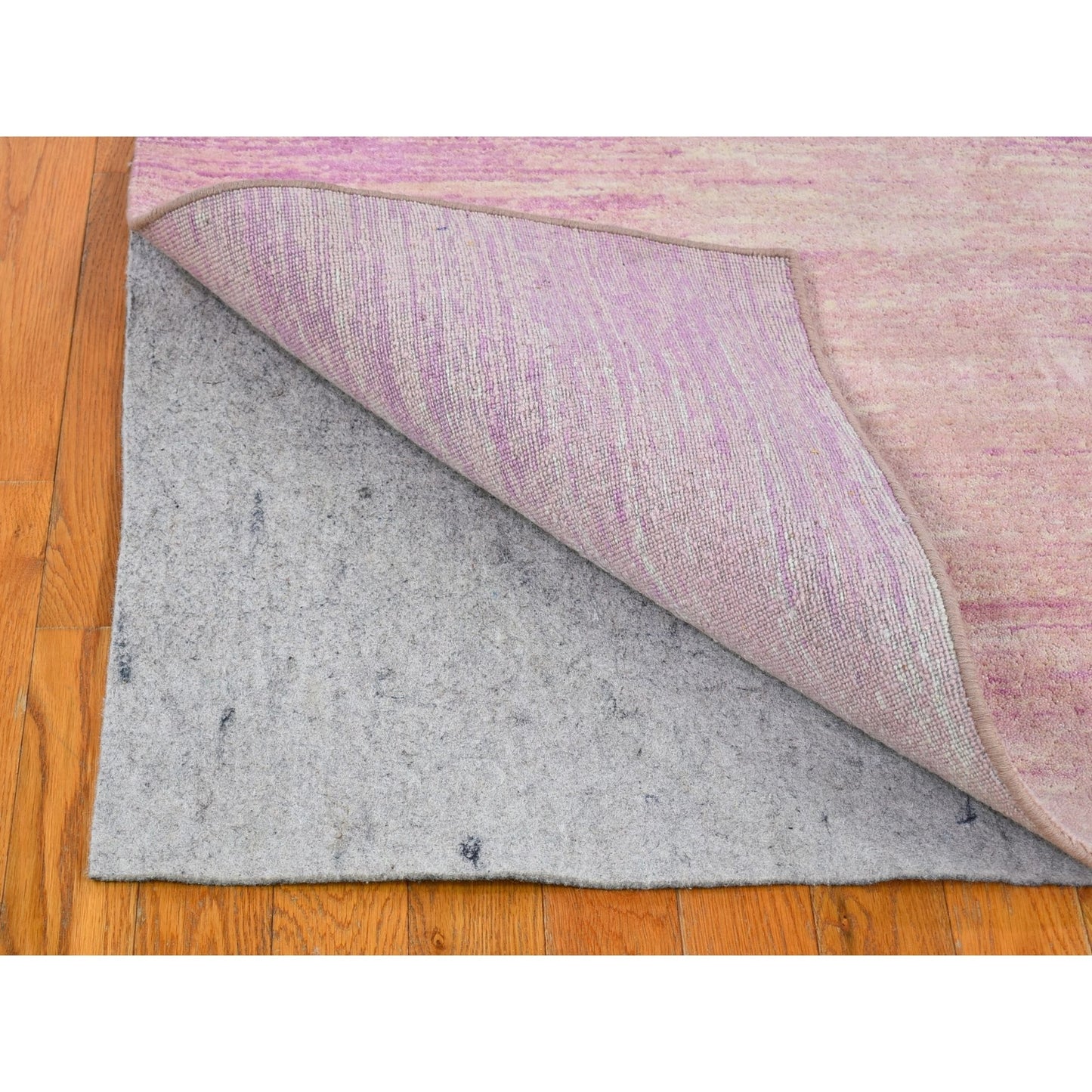 4'1"X6'2" Thick And Plush Organic Wool Ombre Design Hand Knotted Rug