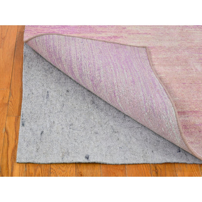 4'1"X6'2" Thick And Plush Organic Wool Ombre Design Hand Knotted Rug