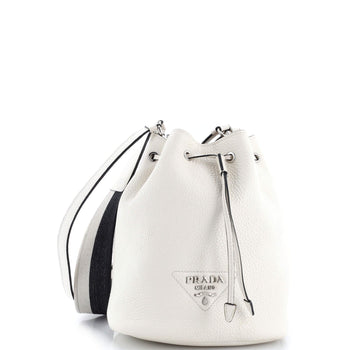 Prada Flou Bucket Bag Vitello Daino Small