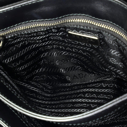 Prada Chain Flap Crossbody Bag Tessuto And Saffiano Leather Medium