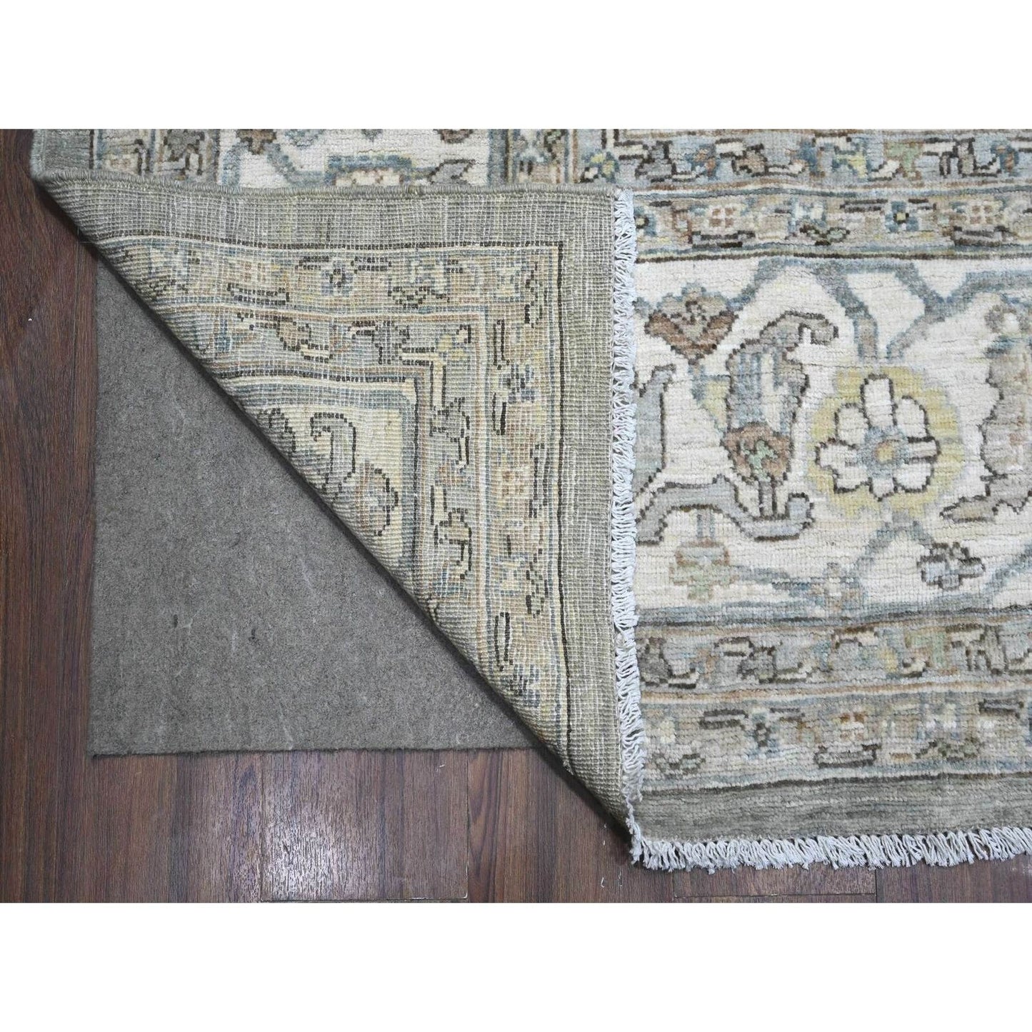 8'3"X10'5" Ultimate Gray Fine Aryana Peshawar Heris Oriental Rug