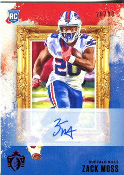 Zack Moss 2020 Panini Chronicles Gridiron Kings Autographed Rookie Card 20/99 #G