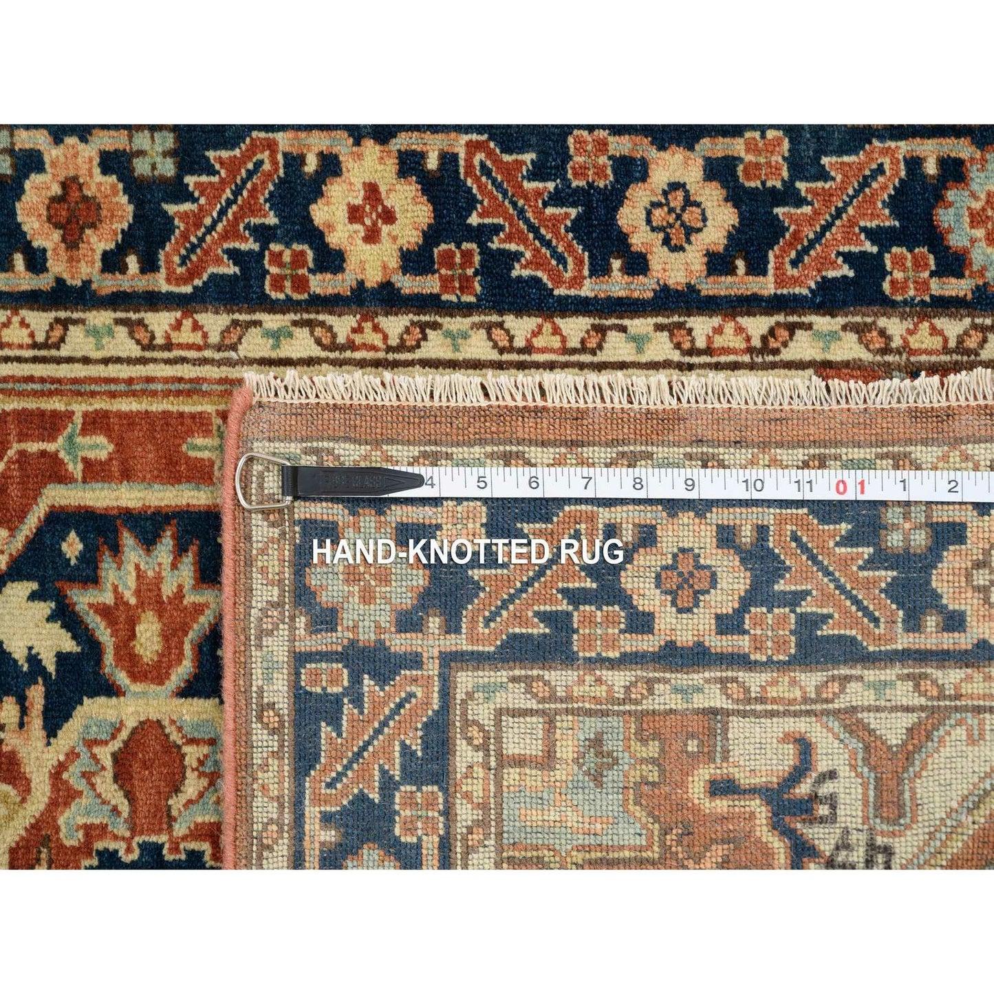 Rug 2'6"x12'2" Red Antiqued Heris Re-Creation Wool Hand Knotted Runner