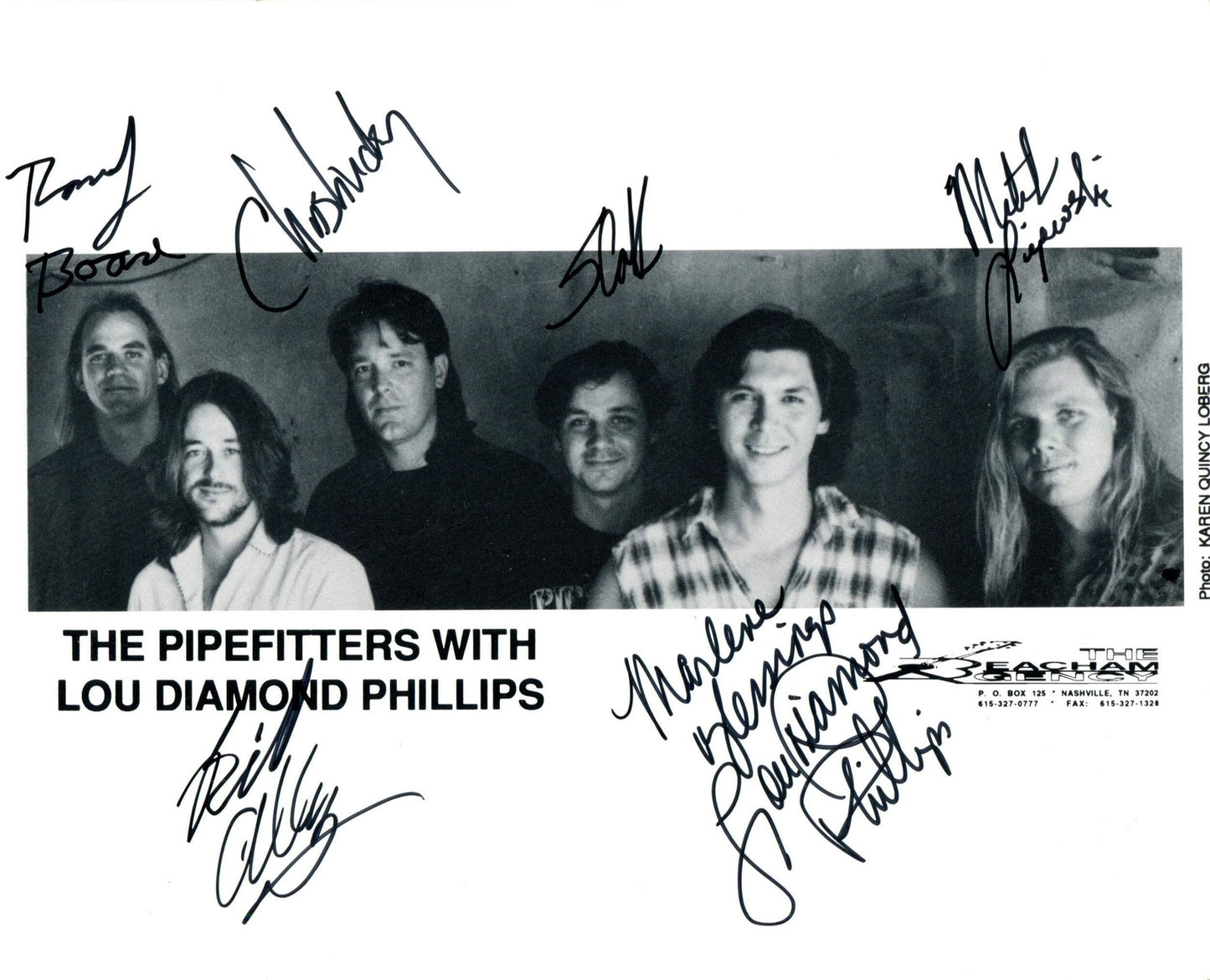 Lou Diamond Phillips & The Pipefitters Autographed 8X10 Photo
