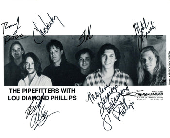 Lou Diamond Phillips & The Pipefitters Autographed 8X10 Photo